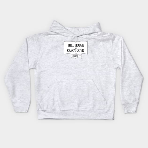 Hill House of Cabot Cove Kids Hoodie by MurderSheWatched